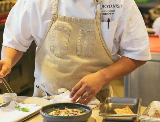 Chef preparing a meal
