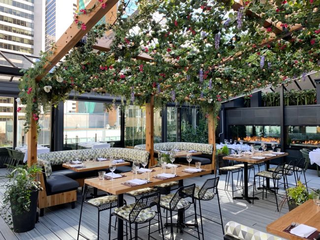 The roof at Black + Blue