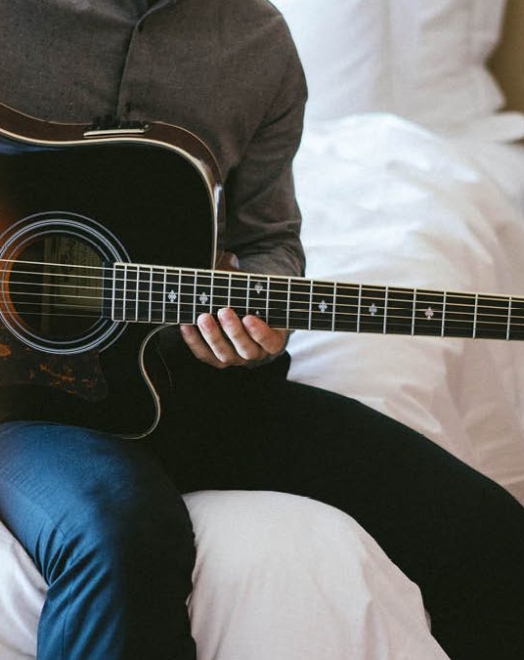 man playing guitar