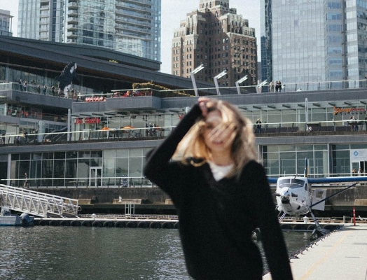 woman at Vancouver waterfront