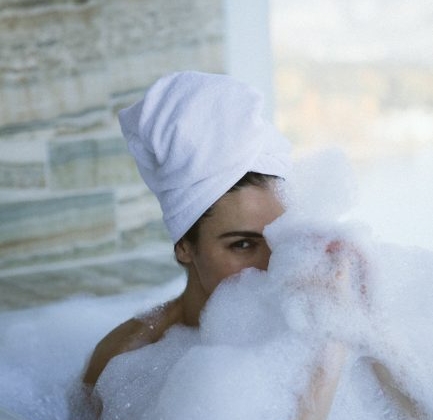 woman in a bathtub