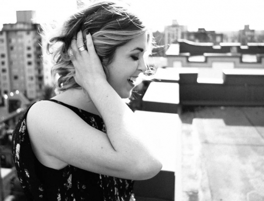 black and white picture of a woman