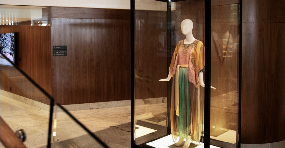 a dress in an art installation