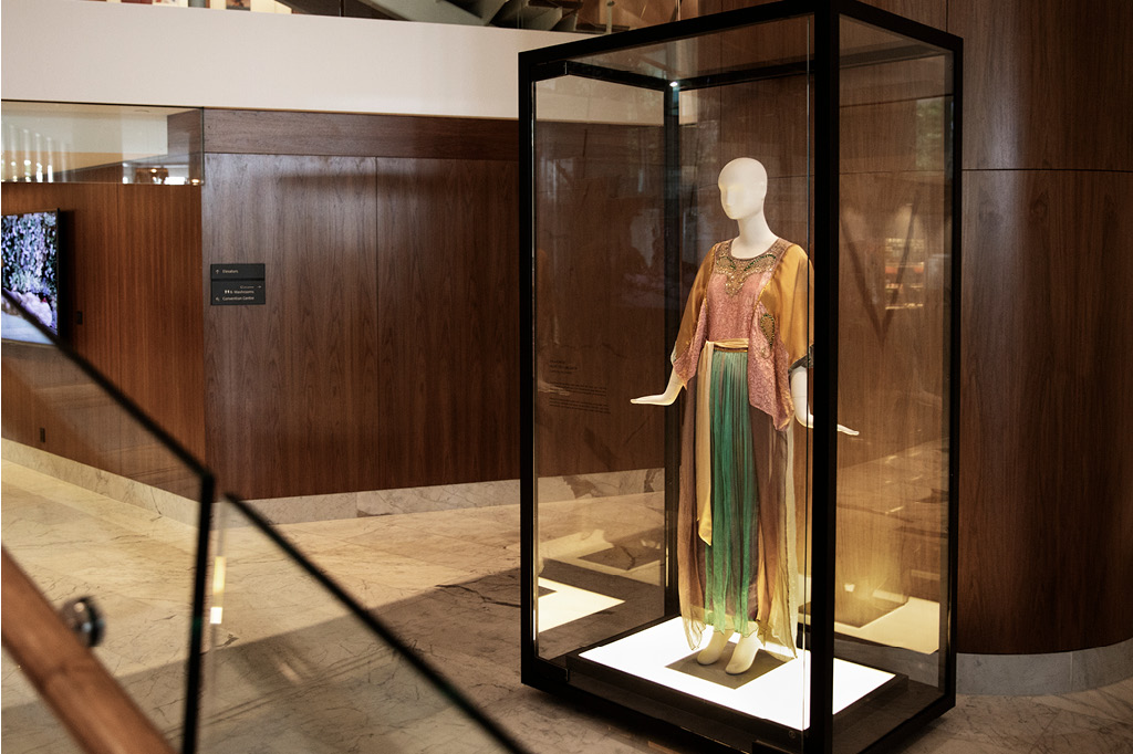 a dress in an art installation