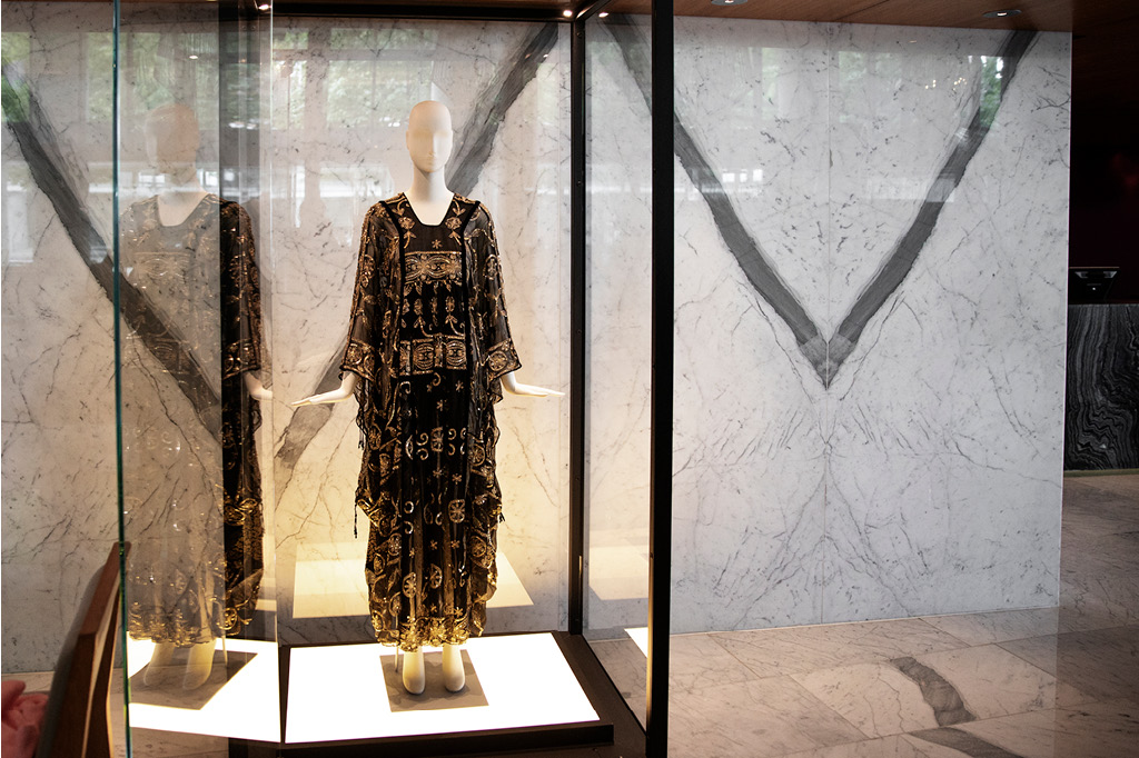 a dress in an art installation