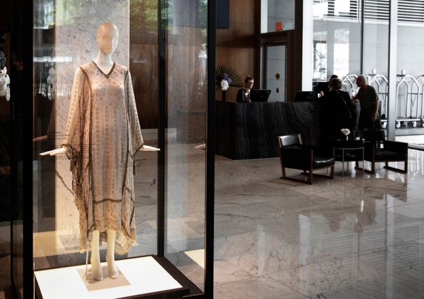 a dress in an art installation