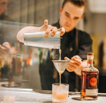 bartender making a drink