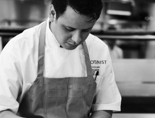 chef Hector Laguna working