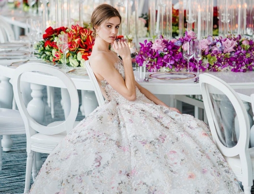 a woman in a wedding dress