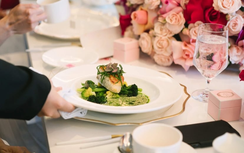 A halibut dish for a wedding venue in downtown Vancouver