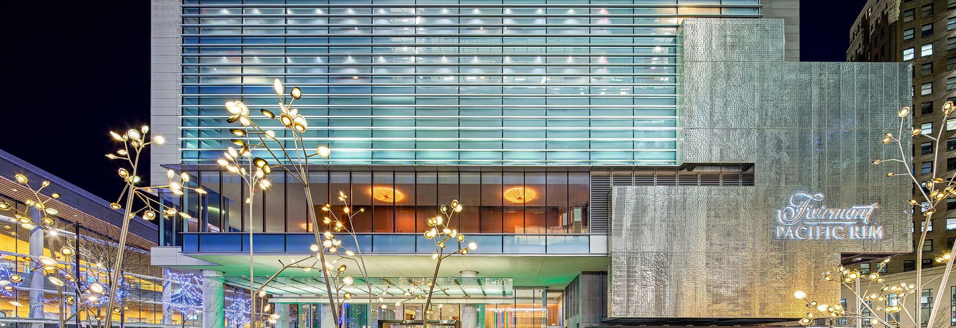 Front patio of Fairmont Pacific Rim