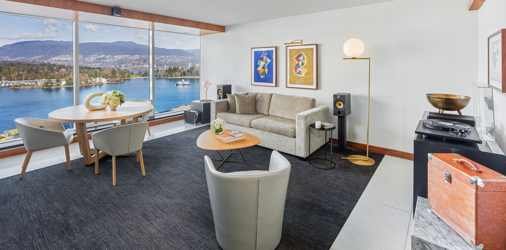 A view from one of the Fairmont Gold suites at Fairmont Pacific Rim - a luxury hotel in Vancouver