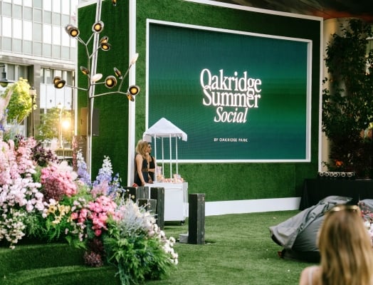 Outdoor cinema for summer patio social in Vancouver