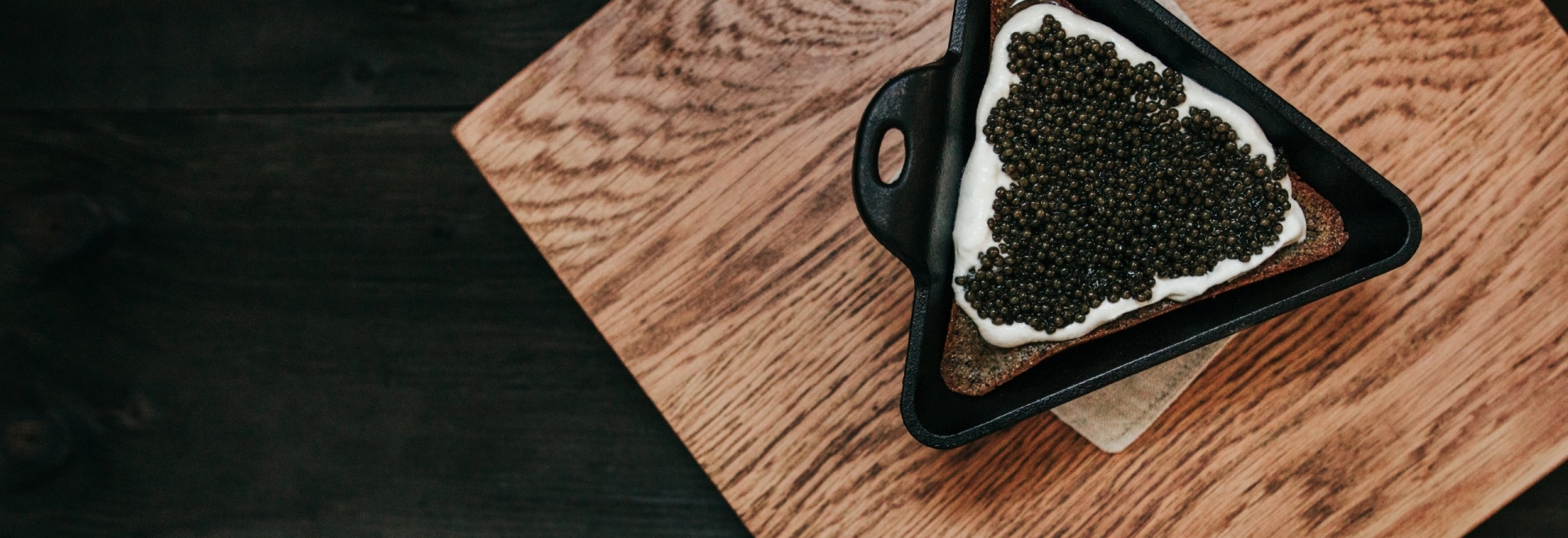 Caviar and cornbread dish from two Michelin-starred restaurant Birdsong collaboration dinner with Botanist