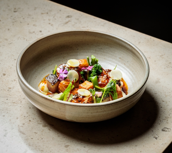 Pan-Seared Scalloped at Botanist in downtown Vancouver