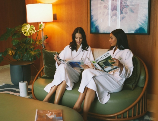 Two ladies at a downtown Vancouver spa