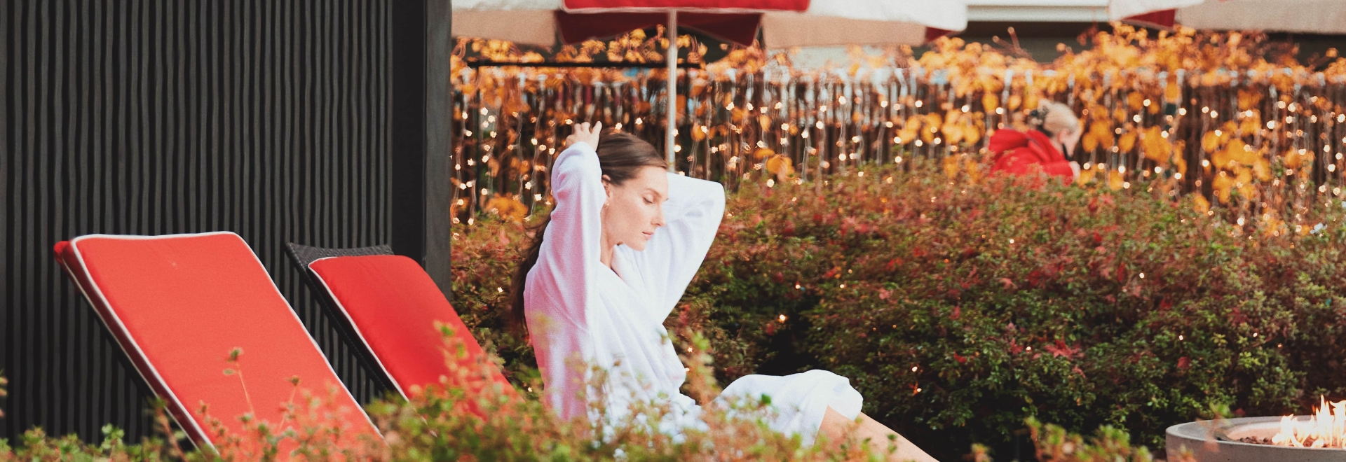 Woman relaxing at The Nordic Spa at Fairmont Pacific Rim
