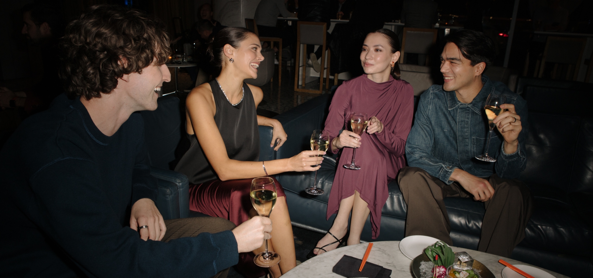 Group of friends enjoying cocktails in Vancouver