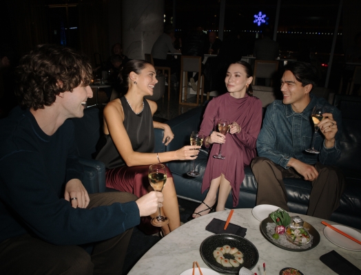 Group of friends enjoying cocktails in Vancouver