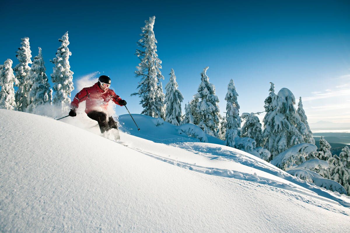 Person skiing at Grouse Mountain