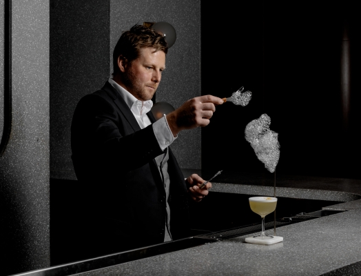 Experiential cocktail Raincouver at Botanist Bar