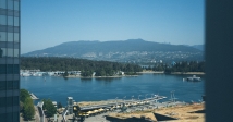 A view from a luxury hotel in downtown Vancouver