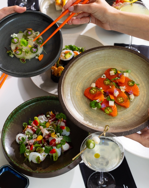 A spread of new dishes at the lobby lounge