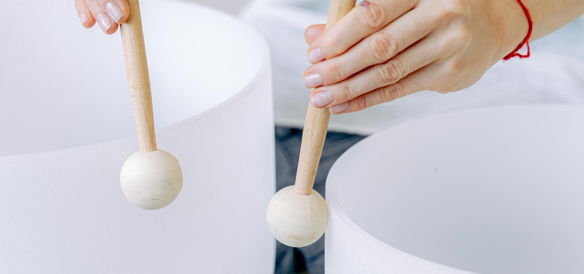Woman doing sound bath in Vancouver