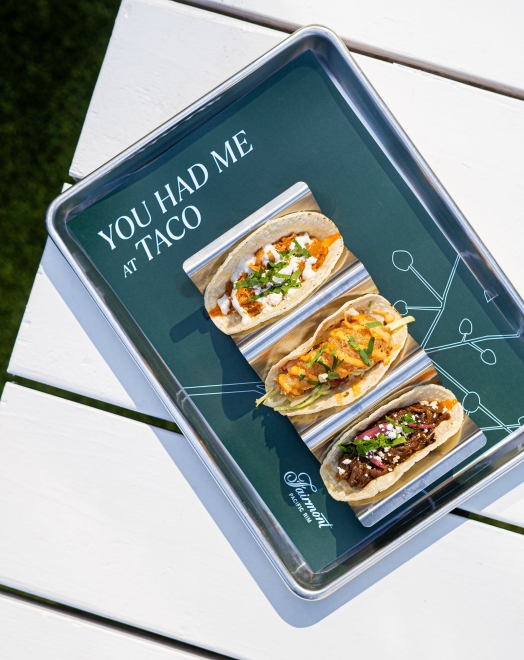 Taco and beer at the best patio in vancouver