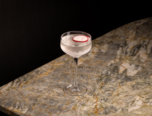 Cocktail at Botanist Bar in downtown Vancouver