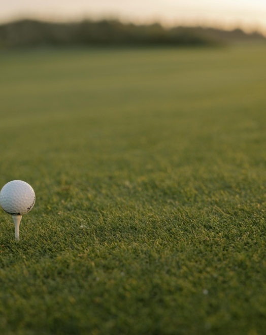 Golf ball on tee