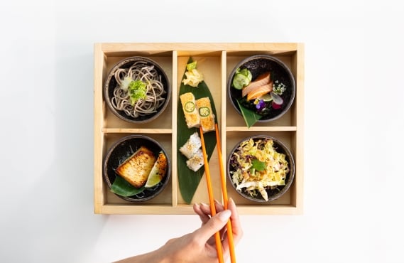 Bento Box lunch in downtown Vancouver