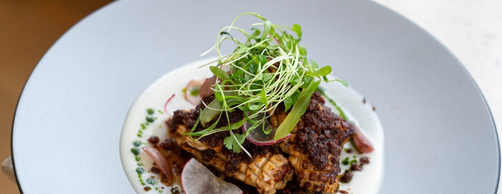 Plate with food from Botanist Restaurant