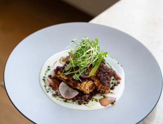 Plate with food from Botanist Restaurant