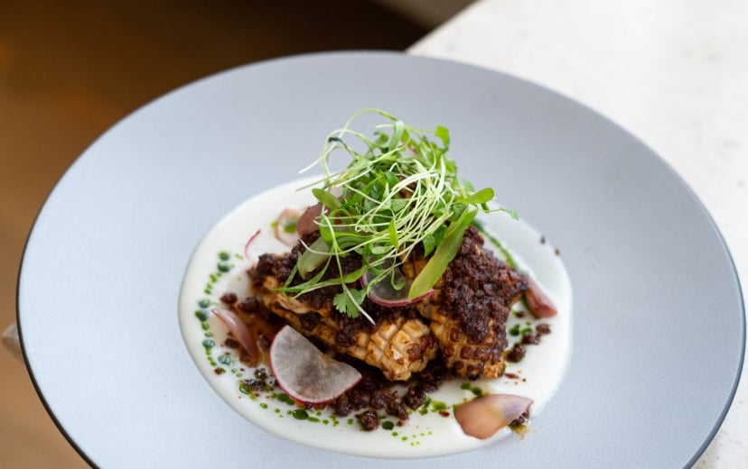 Plate with food from Botanist Restaurant